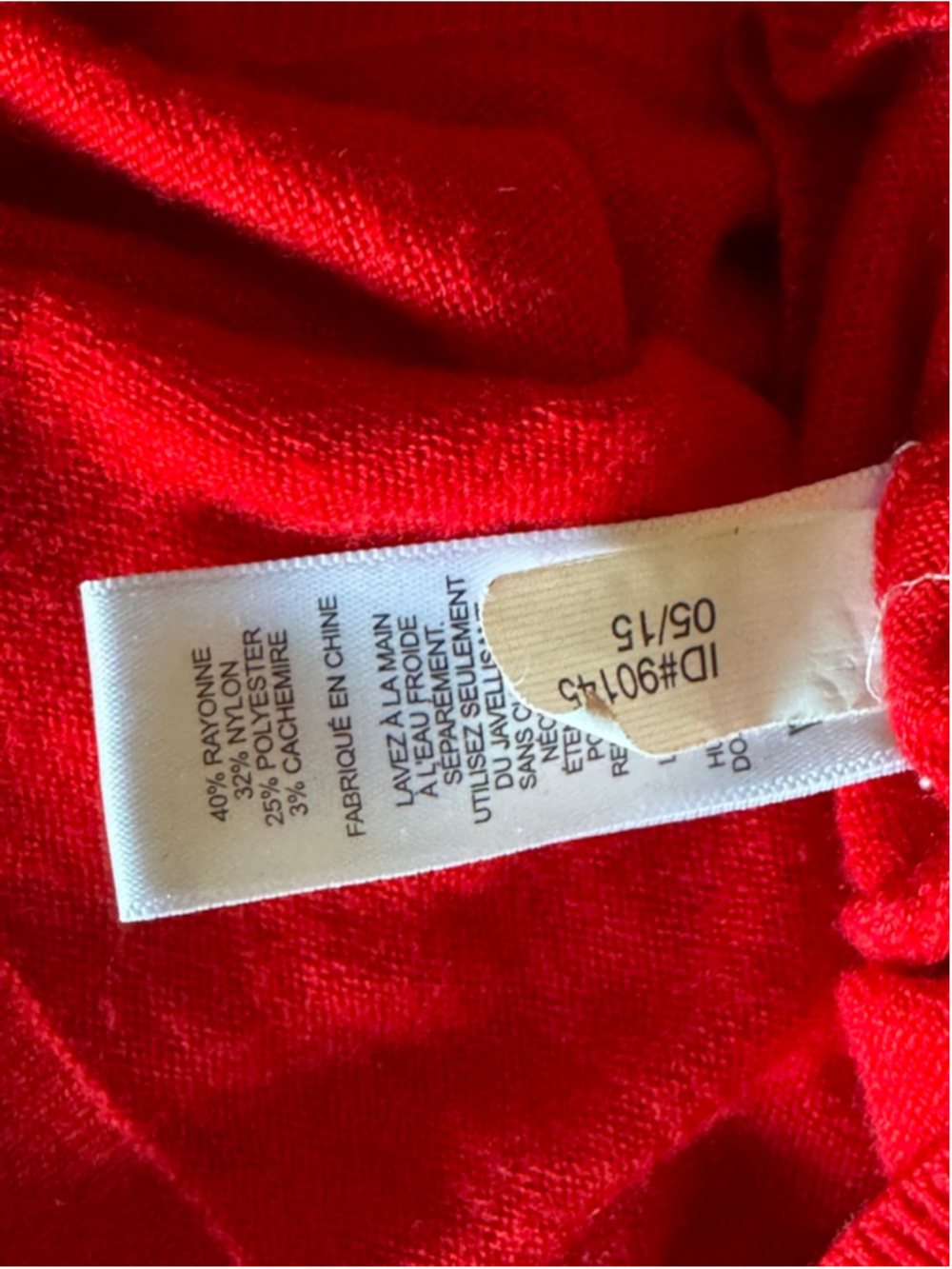 Express Red V-Neck Sweater Women's Medium - Picture 5 of 6
